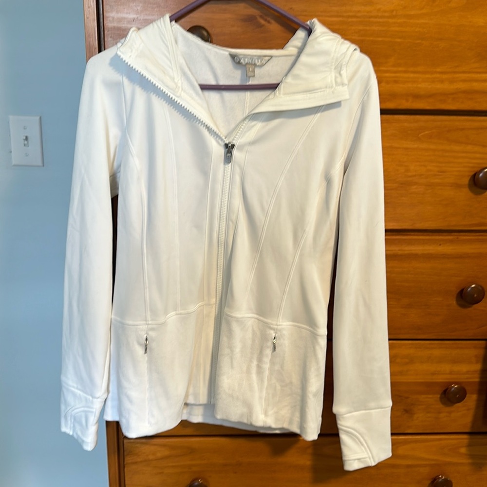 White Athleta Zipup